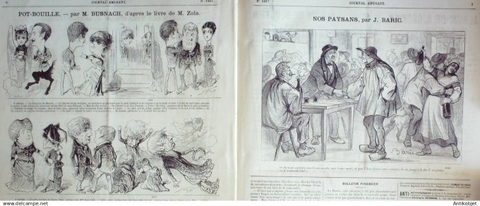 Le Journal Amusant 1884 # 1427 Les etrennes des pauvres par Leonce Petit