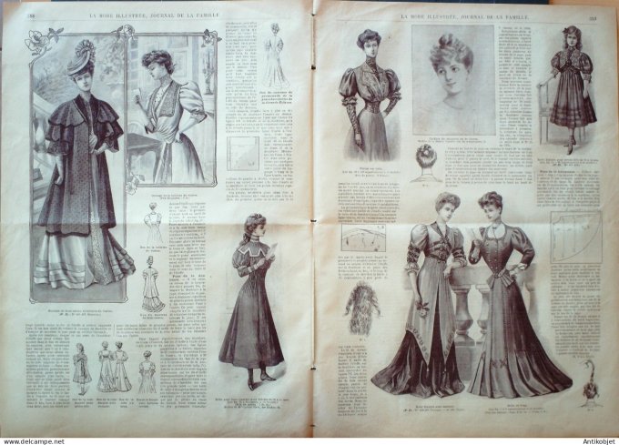 La Mode illustrée journal 1906 n° 30 Robe de ville d'eaux