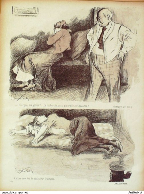 L'Assiette au beurre 1902 #  89 Les filles meres Couturier