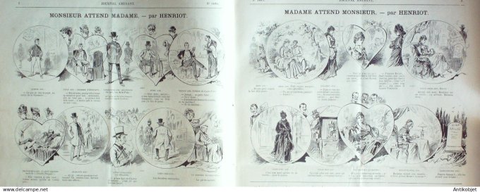 Le Journal Amusant 1889 # 1684 Les courses dans l'Antiquite par Caran d'Ache