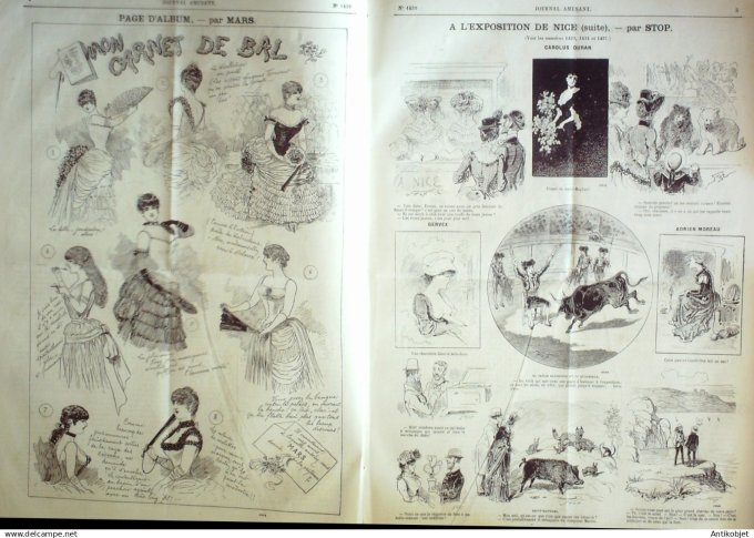 Le Journal Amusant 1884 # 1439 Au Tonkin ombres chinoises par Paul Leonnec