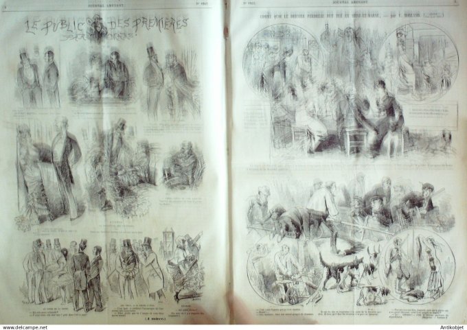 Le Journal Amusant 1880 # 1257 Le public des premieres par Mars