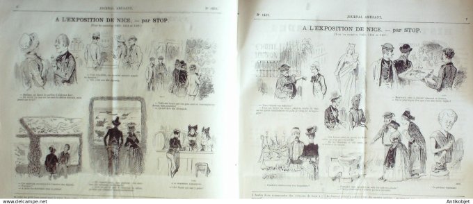 Le Journal Amusant 1884 # 1439 Au Tonkin ombres chinoises par Paul Leonnec