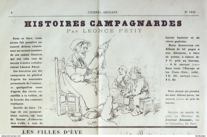 Le Journal Amusant 1884 # 1439 Au Tonkin ombres chinoises par Paul Leonnec