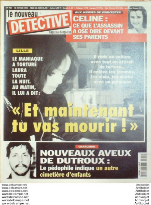 Détective 1996 # 734 Lille Brive-la-Gaillarde Montpellier Angers Aix-en-Prov Orléans