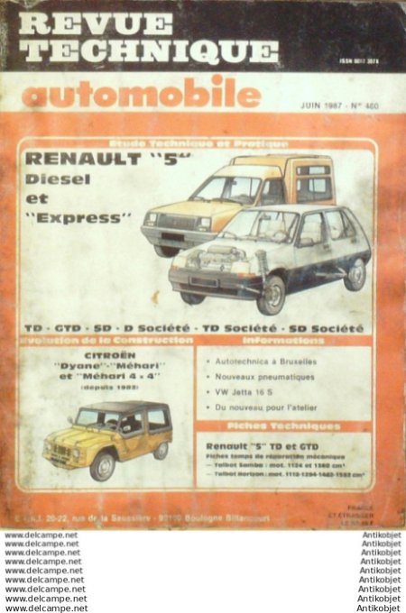 R.T Automobile Renault 5 Citroën Dyane Méhari   # 480
