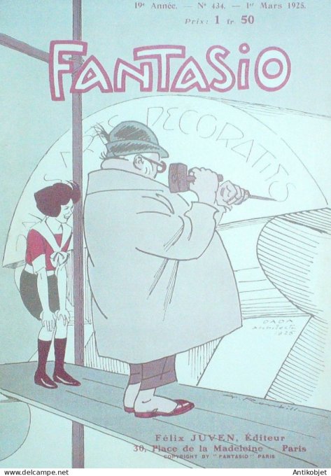 Fantasio 434 1925 Vertes Wegener Bonnotte Vidal Schneider Studdy Redon