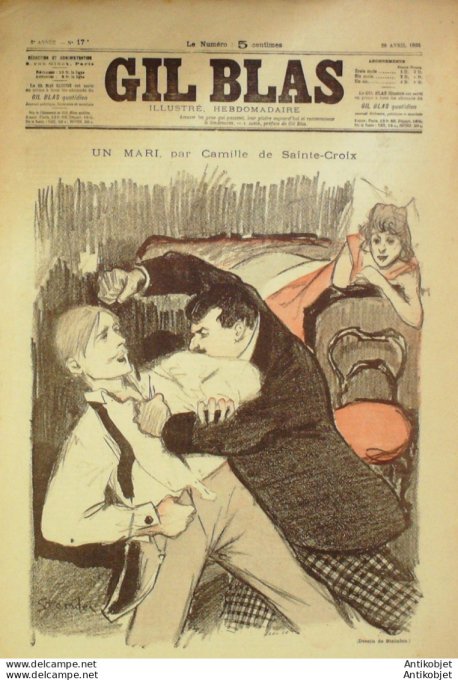 Gil Blas 1895 n°17 Camille STE CROIX Maurice BOUKAY Edouard ORDONNAUD Me DARIEL