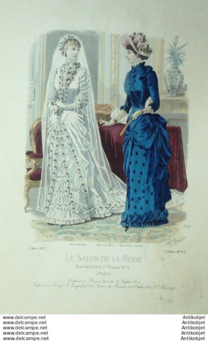 Gravure Mode Salon 1882 #  571 (Old Fashion plate)