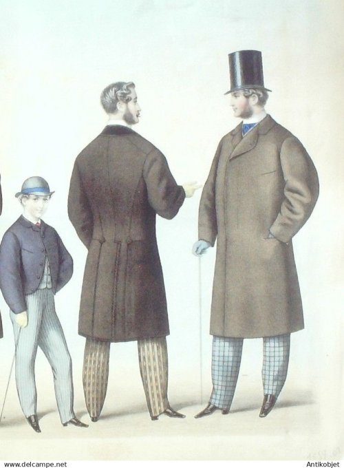 Gravure de Mode originale Le Progres 1854 # 49 (Maison Desprey)