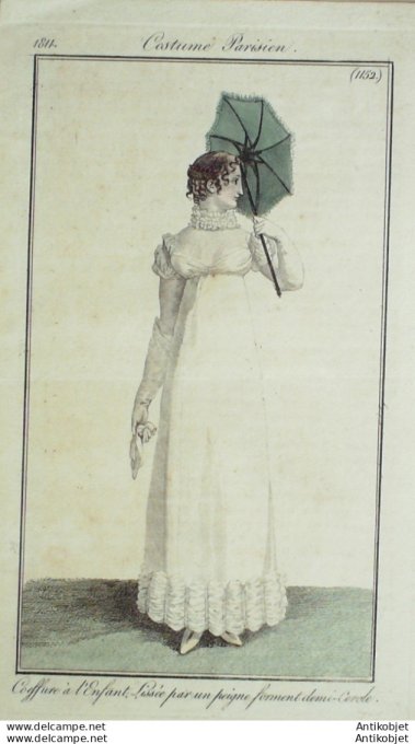 Costume Parisien 1811 # 1152 Coiffure à l'enfant lissée