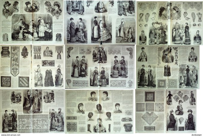 Mode illustree  1881 Lot de 10 journaux