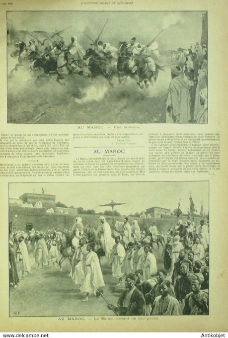 Soleil du Dimanche 1900 n°24 Congo Boma Matadi Maroc Sir Ahmed Ben Moussa