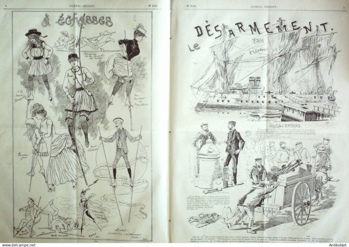 Le Journal Amusant 1885 # 1520 Le desarmement par Leonnec