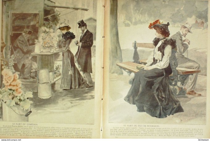 L'Assiette au beurre 1903 # 103 Le flirt Dedina