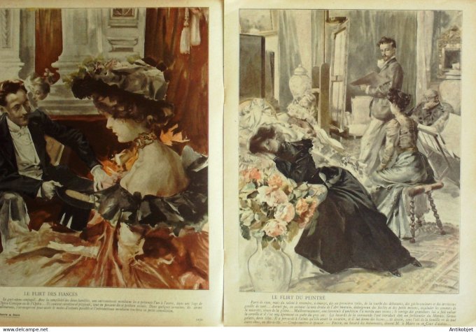 L'Assiette au beurre 1903 # 103 Le flirt Dedina