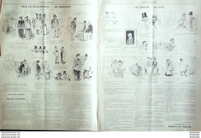 Le Journal Amusant 1891 # 1810 Tripatouilleurs par Paul Leonnec Touchant accord par Maurice marais