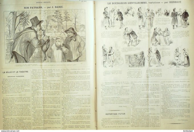 Le Journal Amusant 1891 n°1839 Bourgeois gentilhomme suavit és phonographiques Au Boul' Mich