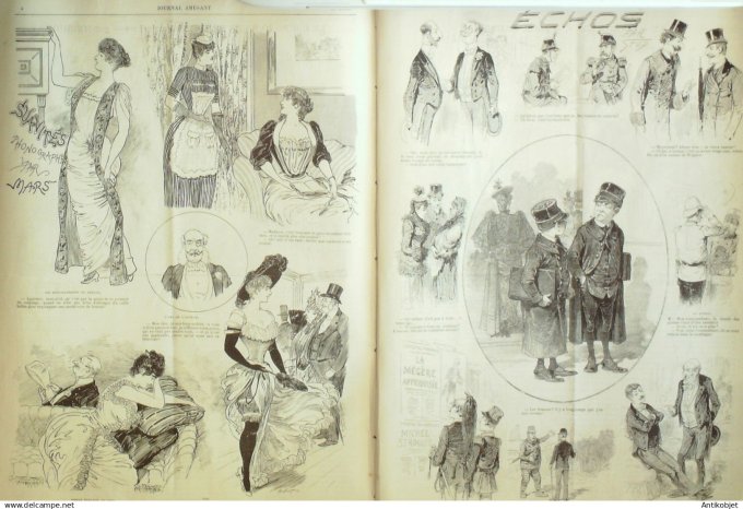 Le Journal Amusant 1891 n°1839 Bourgeois gentilhomme suavit és phonographiques Au Boul' Mich
