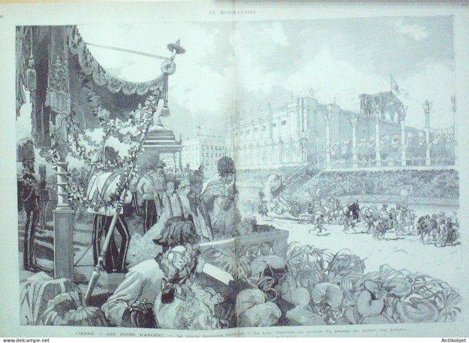 Le Monde illustré 1879 n°1154  Amsterdam souverains ST-Pétersbourg Vienne noces d'argent calvalcade