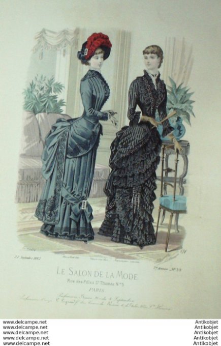 Gravure Mode Salon 1882 #  578 (Old Fashion plate)