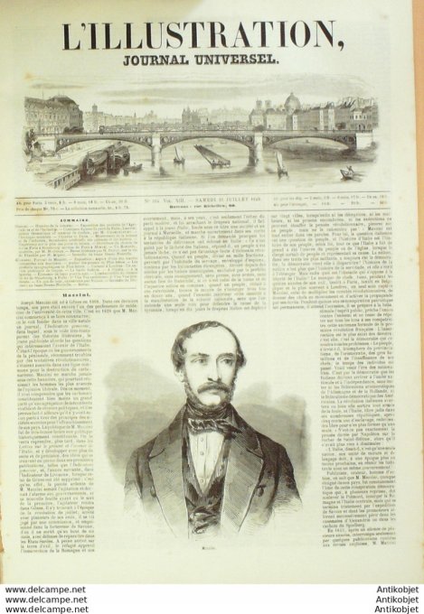 L'Illustration 1849 n°334 ATELIER des PRESSES PION TYPOGRAPHIE STRASBOURG (67) BAZAR BONNE NOUVELLE 