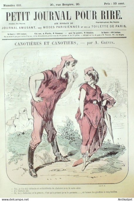Petit journal pour Rire 1866 # 601 Ce que doit savoir un homme qui veut se marier Bertall
