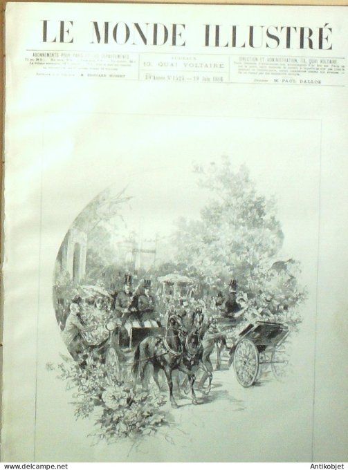 Le Monde illustré 1886 n°1525 Armé portugaise Hongrie Budapest Boulogne guides de sureté