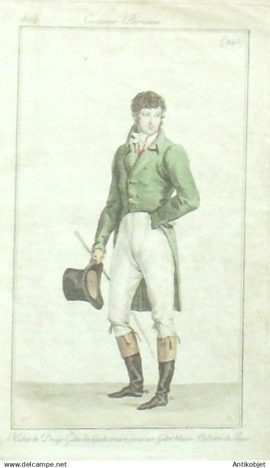 Costume Parisien 1809 # 945 (eau forte) Habit de drap homme