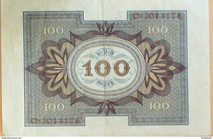 Billet de Banque Allemagne 100 Mark Reichsbanknote P.069a 1920