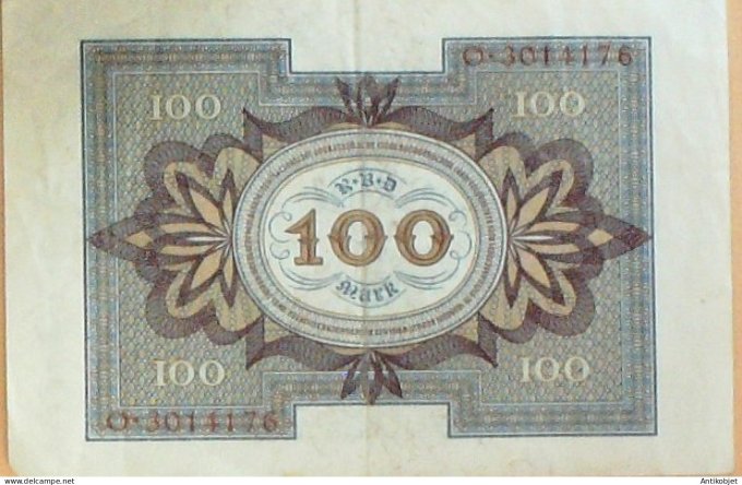 Billet de Banque Allemagne 100 Mark Reichsbanknote P069a 1920