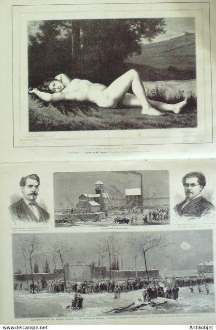 Le Monde illustré 1876 n° 984 Bordeaux (33) puits Jabin St-Etienne (42) Félix Voisin Maurentie