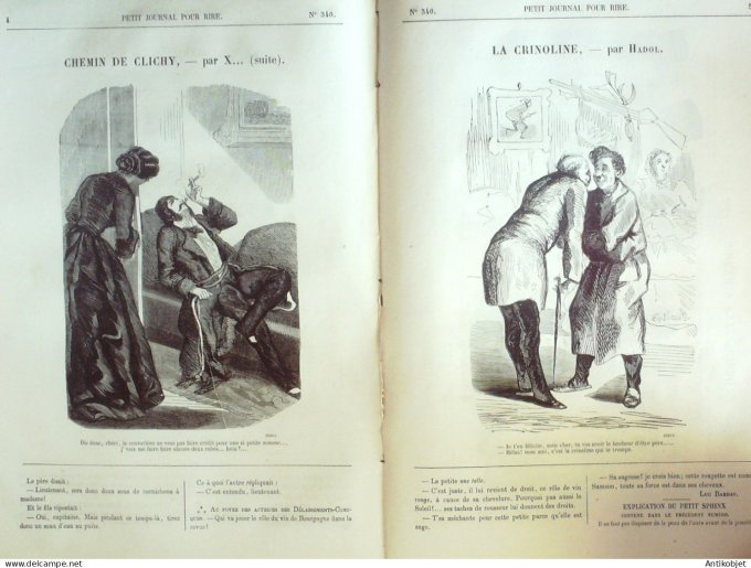 Petit journal pour Rire 1860 # 340 La Crinoline Hadol
