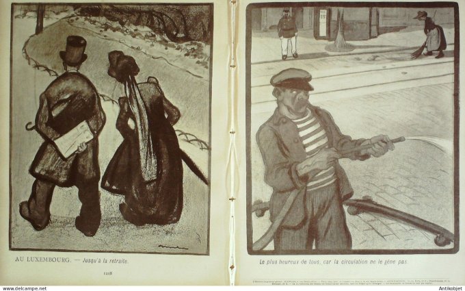 L'Assiette au beurre 1902 #  73 Le dimanche d'ete a Paris Sancha