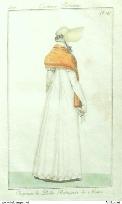 Costume Parisien 1807 # 804 (eau forte) Redingote du matin