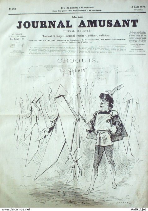 Le Journal Amusant 1870 #  763 La campagne de prusse par Randon