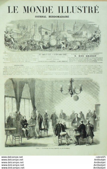 Le Monde illustré 1867 n°557 Halles Aux Draps Viet Nam Cho Leu Saigon Bayonne (64)