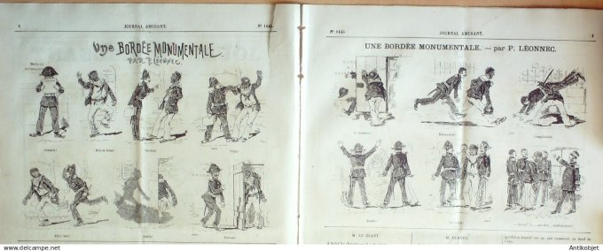 Le Journal Amusant 1884 # 1445 Une bordee monumentale par Leonnec