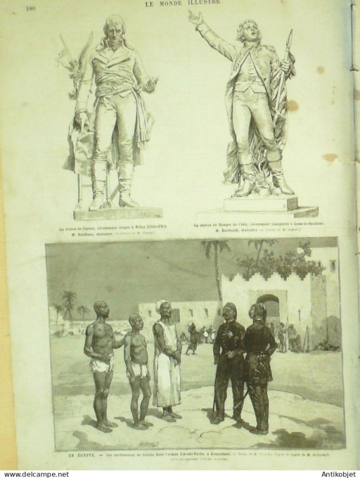 Le Monde illustré 1882 n°1329 Nolay (21) Egypte Demanhour Alexandrie Arabi-Pacha