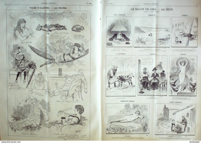 Le Journal Amusant 1884 # 1445 Une bordee monumentale par Leonnec