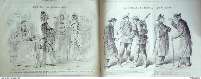 Le Journal Amusant 1870 #  763 La campagne de prusse par Randon