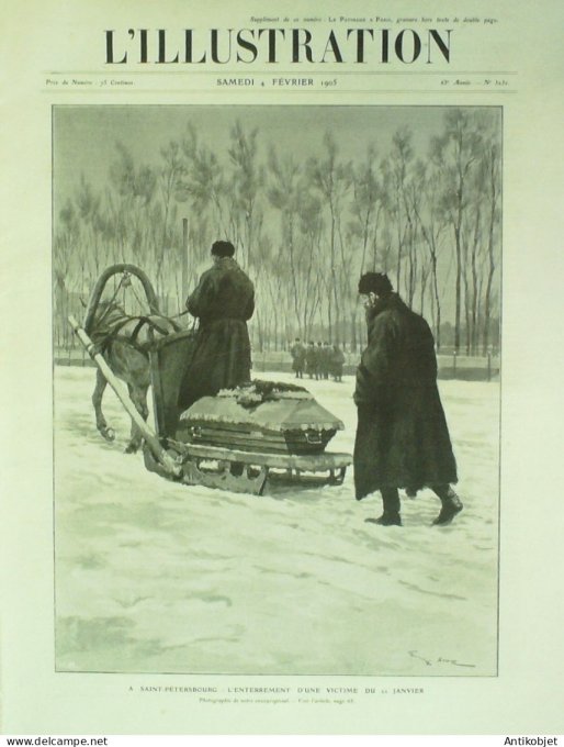 L'illustration 1905 n°3231 Russie St-Pétersbourg grèves Maroc Fez Sultan Abd-El-Aziz
