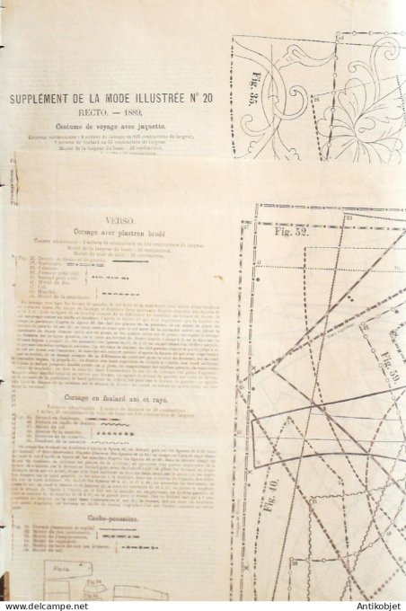 Journal + Patron Mode illustrée  1889 # 20 (with Pattern)