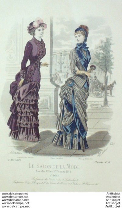 Gravure Mode Salon 1882 #  549 (Old Fashion plate)