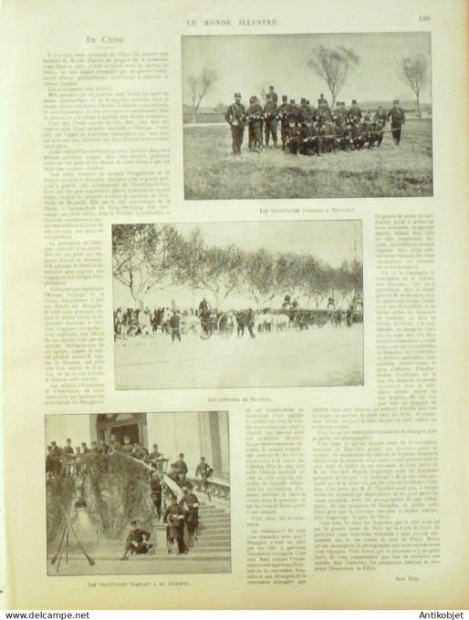 Le Monde illustré 1900 n°2269 Chine Ichol Takou Shangaï Etats-Unis Galveston cyclone