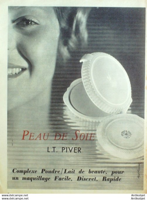 Publicite Cosmetique L.T.Piver Peau de soie 1957