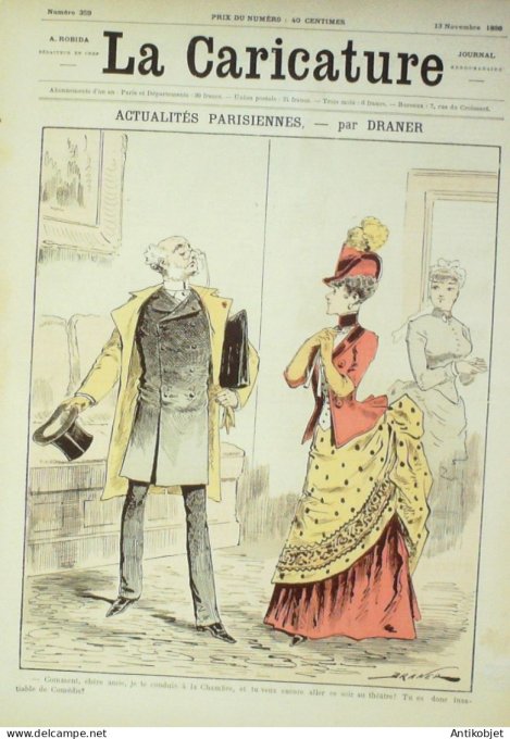 La Caricature 1886 #359 Draner Richepin par Luque Malabar par TrockSorel