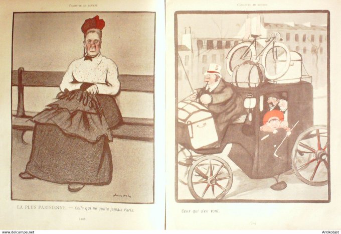 L'Assiette au beurre 1902 n° 73 Le dimanche d'été à Paris Sancha