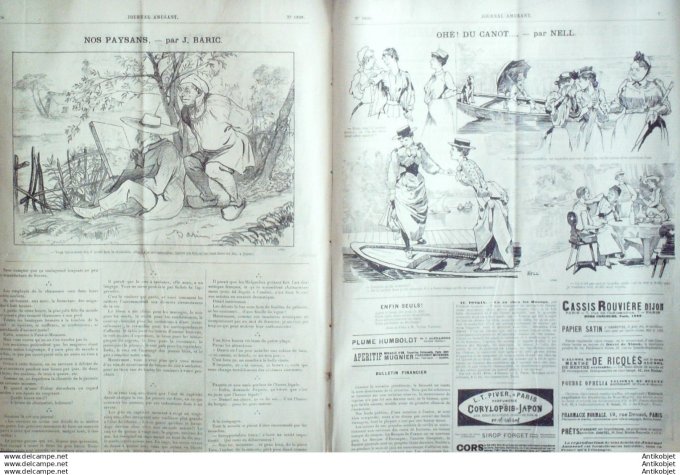Le Journal Amusant 1891 # 1820 Psychotherapie par Henriot Avant l'installation d'ete par Mars