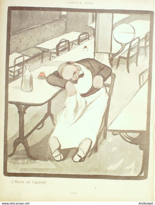 L'Assiette au beurre 1902 n° 73 Le dimanche d'été à Paris Sancha